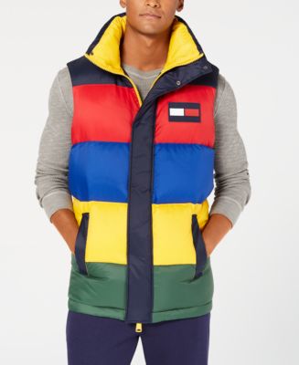 Tommy Hilfiger Men's Colorblocked Monogram Puffer Vest - Macy's