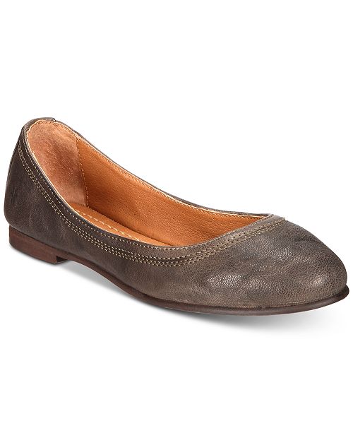 frye carson ballet flat cognac