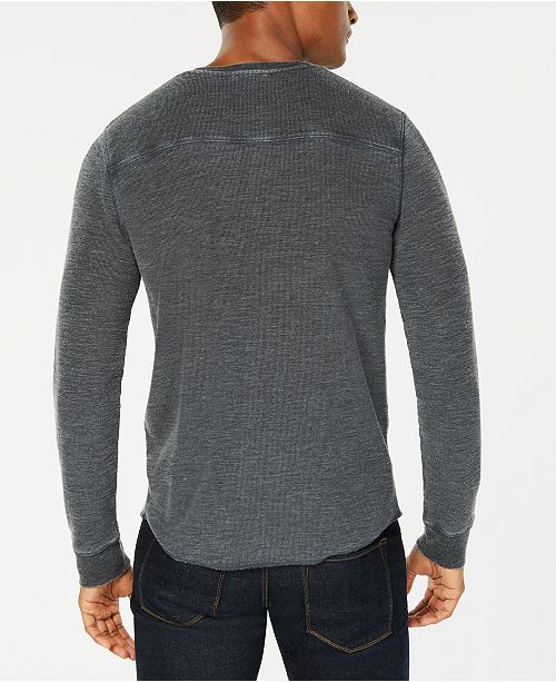 Lucky Brand Men's Burnout Thermal Henley - T-Shirts - Men - Macy's