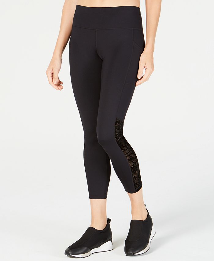 Ideology Lace-Trimmed Leggings, Created for Macy's - Macy's