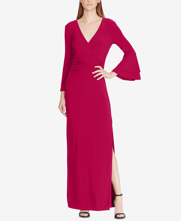 Lauren Ralph Lauren Flutter Sleeve Gown Macys