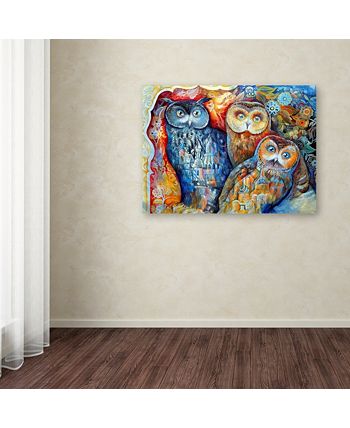 Trademark Global Oxana Ziaka 'Owls' Canvas Art - 24" x 18" x 2" - Macy's