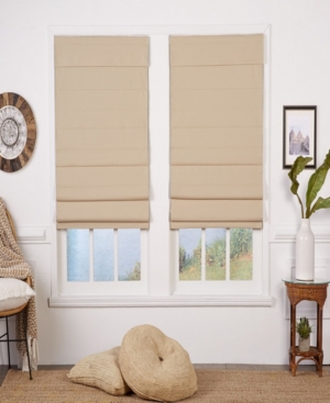 The Cordless Collection Insulating Cordless Roman Shade, 26x72 In Khaki