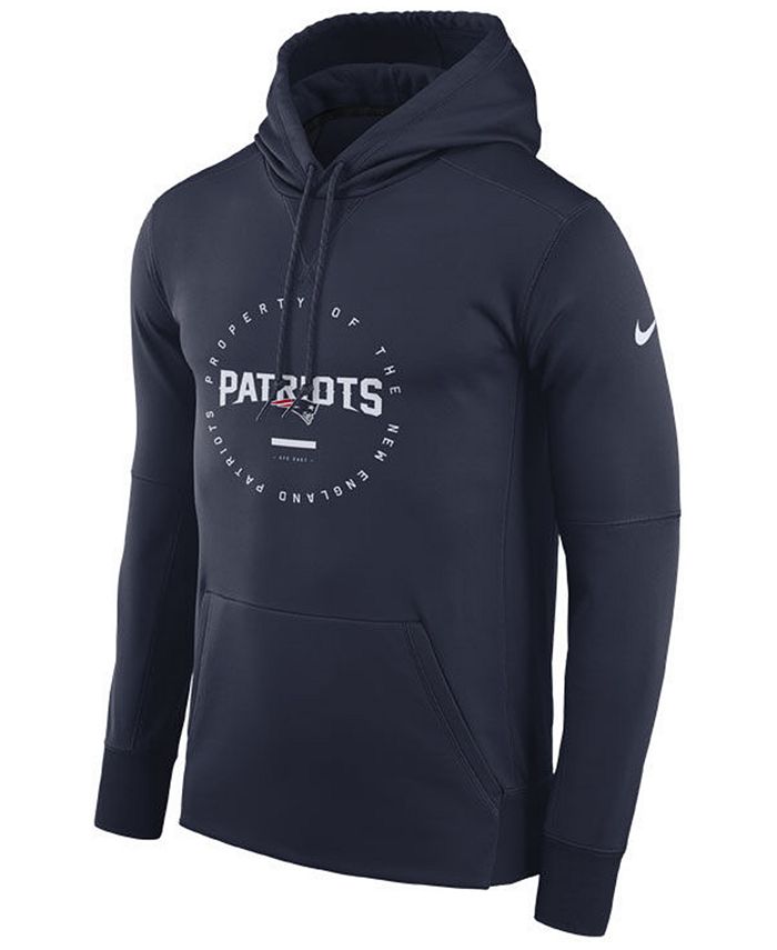 Nike Men's New England Patriots Property Of Therma Hoodie - Macy's