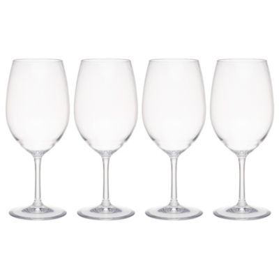 Hudson 21 oz Tritan Acrylic 4-Pc. Red Wine Glass Set