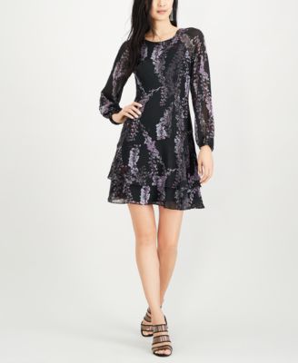 macy's long sleeve cocktail dresses