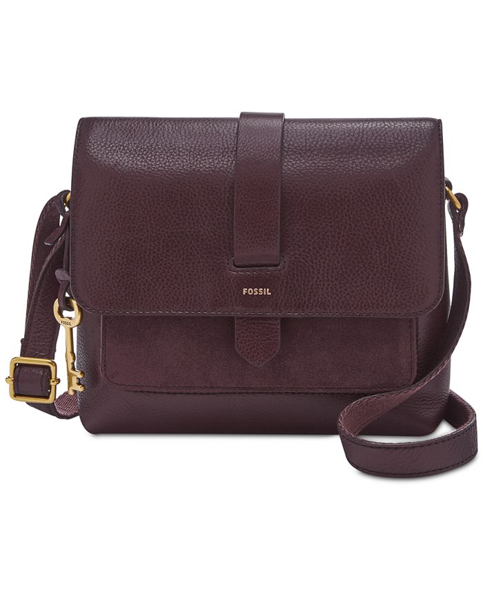 Fossil Kinley Small Suede & Leather Crossbody Macy's