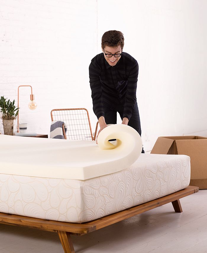 Authentic Comfort Twin 2" DORM Memory Foam Mattress Topper Macy's