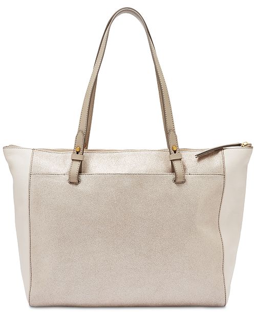 Fossil Rachel Leather Tote With Zipper - Handbags & Accessories - Macy's