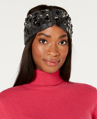 DKNY Embellished Knit Headband, Created for Macy's & Reviews - Handbags ...