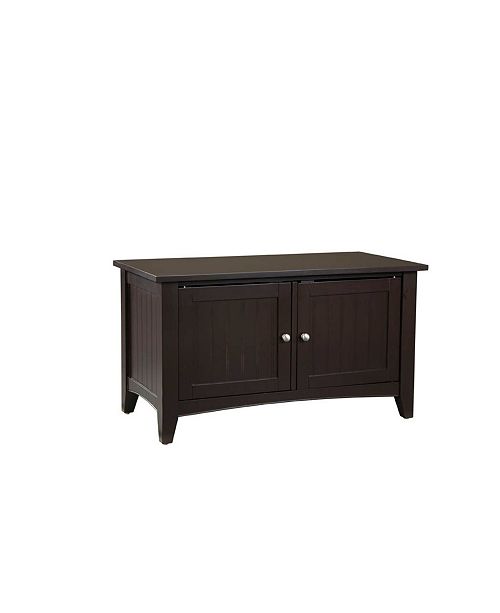 Alaterre Furniture Shaker Cottage Storage Cabinet Bench Chocolate