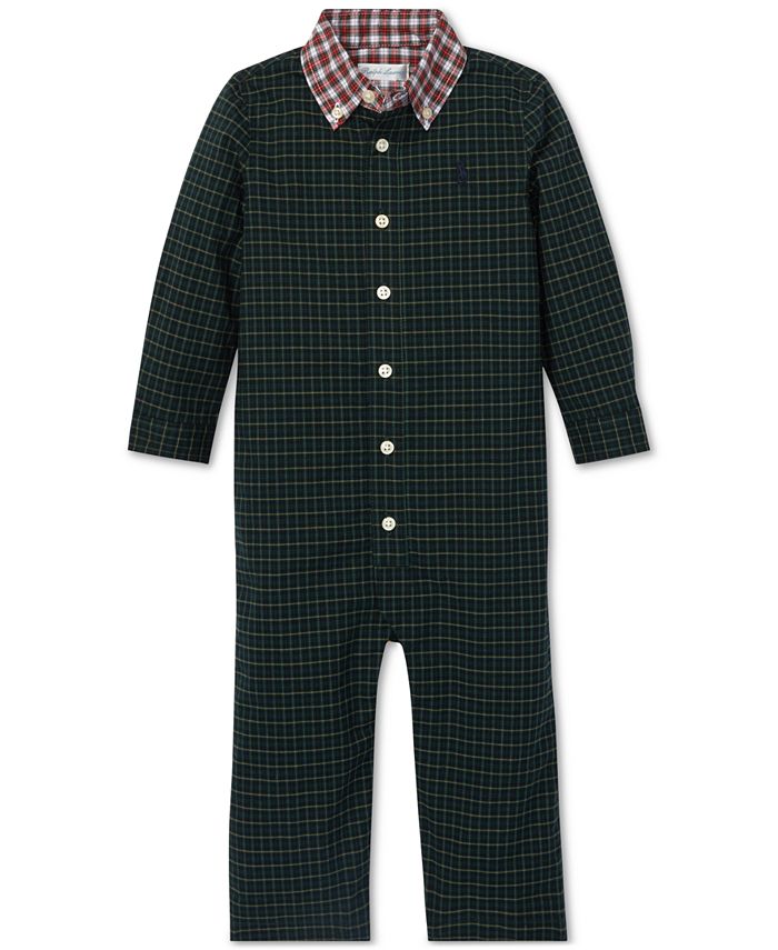 Polo Ralph Lauren Baby Boys Plaid Cotton Poplin Coverall Macy's