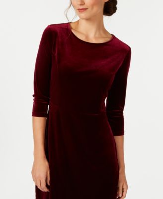Charter Club Velvet A-Line Dress, Created for Macy's - Macy's