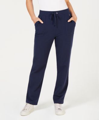 Karen Scott - Drawstring Straight-Leg Pants