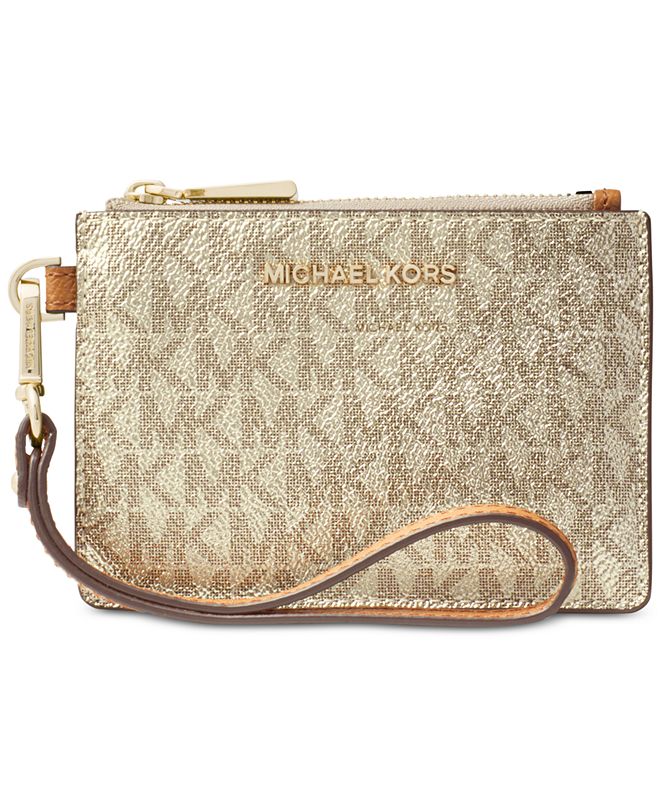 Michael Kors Boxed Metallic Signature Coin Purse & Reviews - Handbags & Accessories - Macy&#39;s
