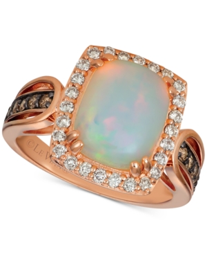image of Le Vian Opal (2 ct. t.w.) & Diamond (1/2 ct. t.w.) Ring in 14k Rose Gold