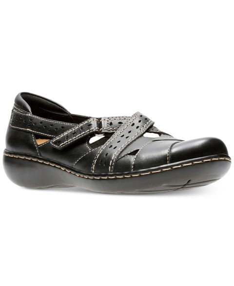 Женские балетки Clarks Collection Ashland Spin Flats, цвет: Чёрный