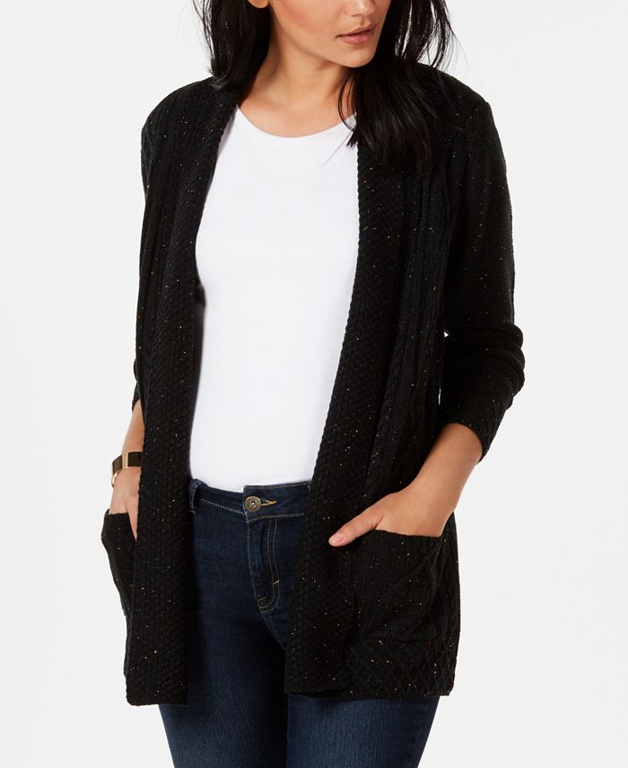 NY Collection Petite CableKnit Cardigan Macy's
