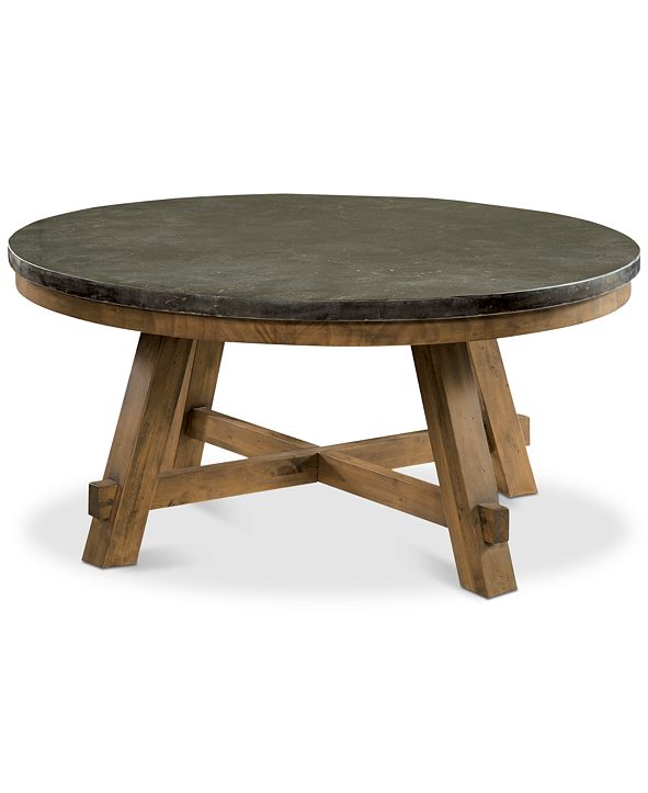 Furniture Breslin Bluestone Round Coffee Table & Reviews Furniture