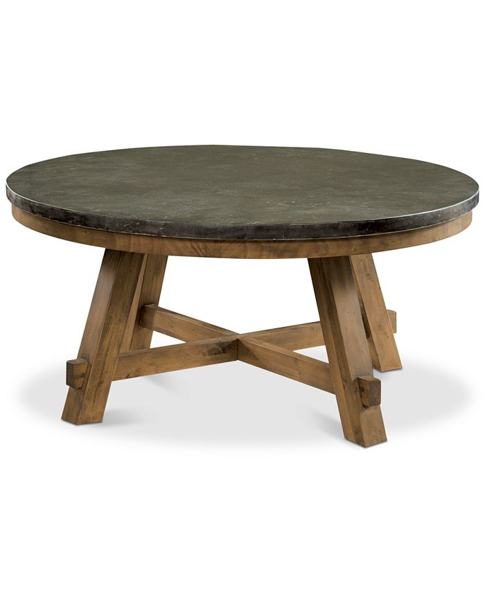 Furniture Breslin Bluestone Round, Coffee Table Bluestone