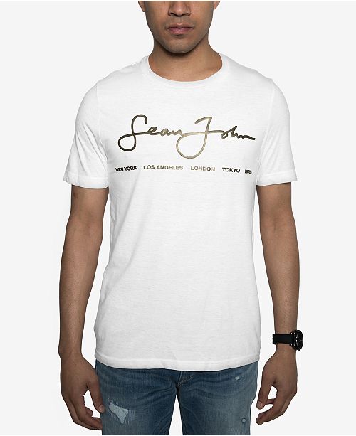 Sean John Men S Signature Script T Shirt Created For Macy S