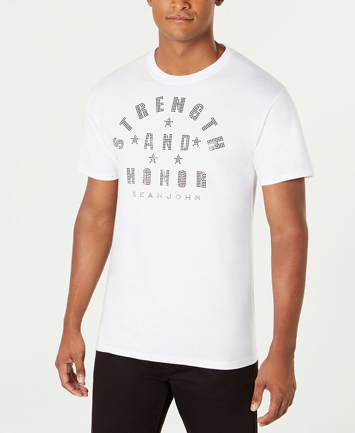 Sean John Men's Strength & Honor Studded Graphic T-Shirt - Macy's