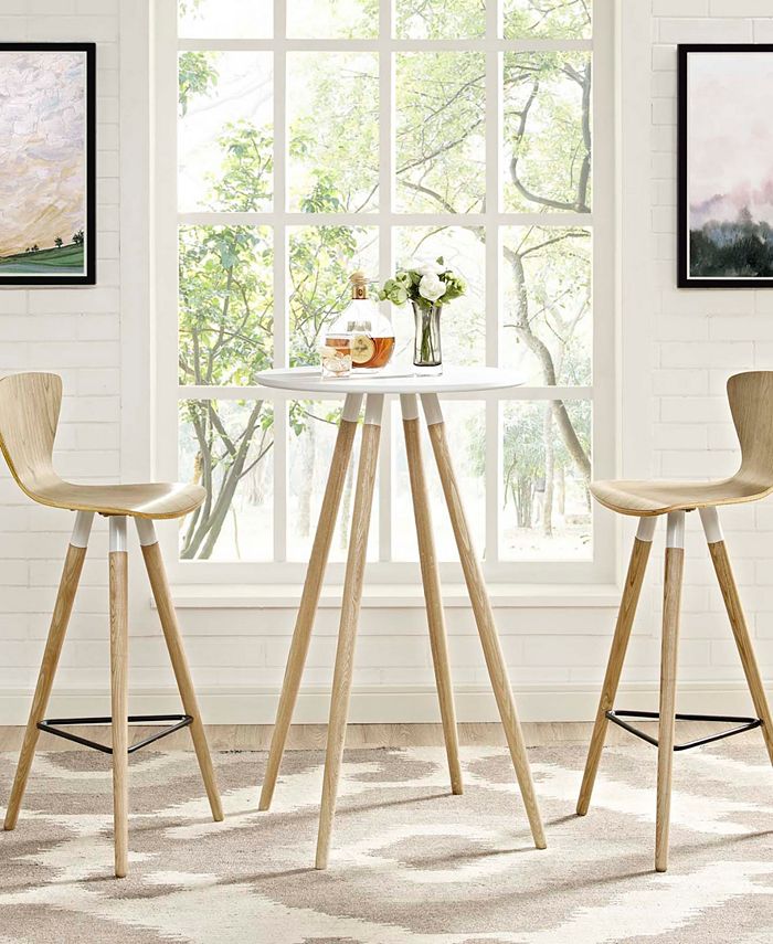 Modway Track Round Bar Table in Whiite Macy's