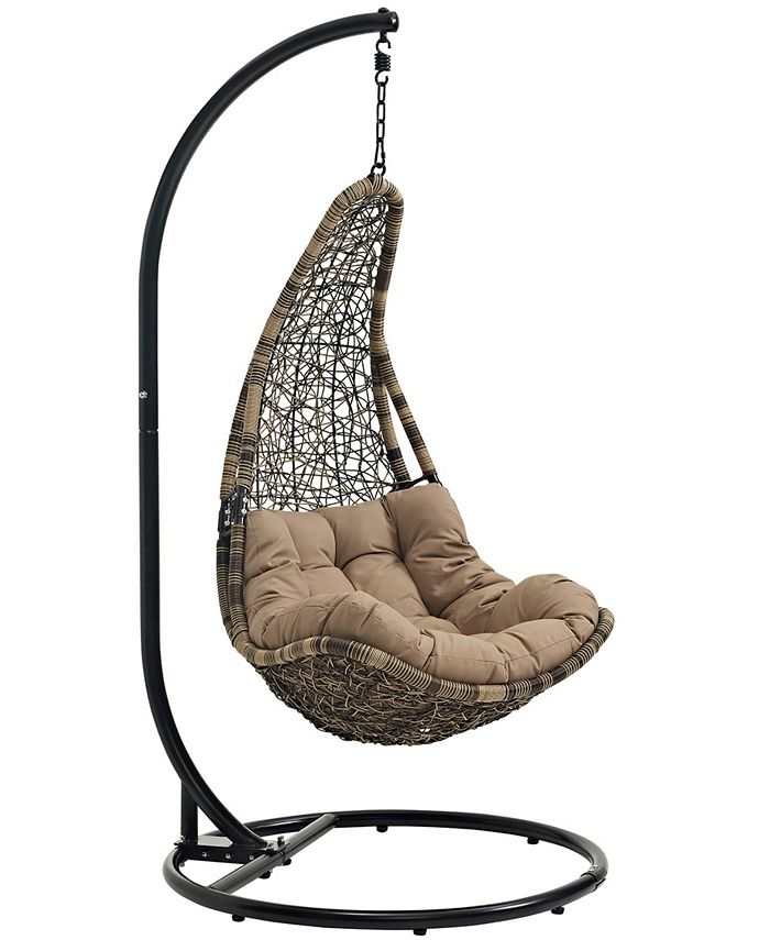 Modway Abate Outdoor Patio Swing Chair With Stand White Macy's