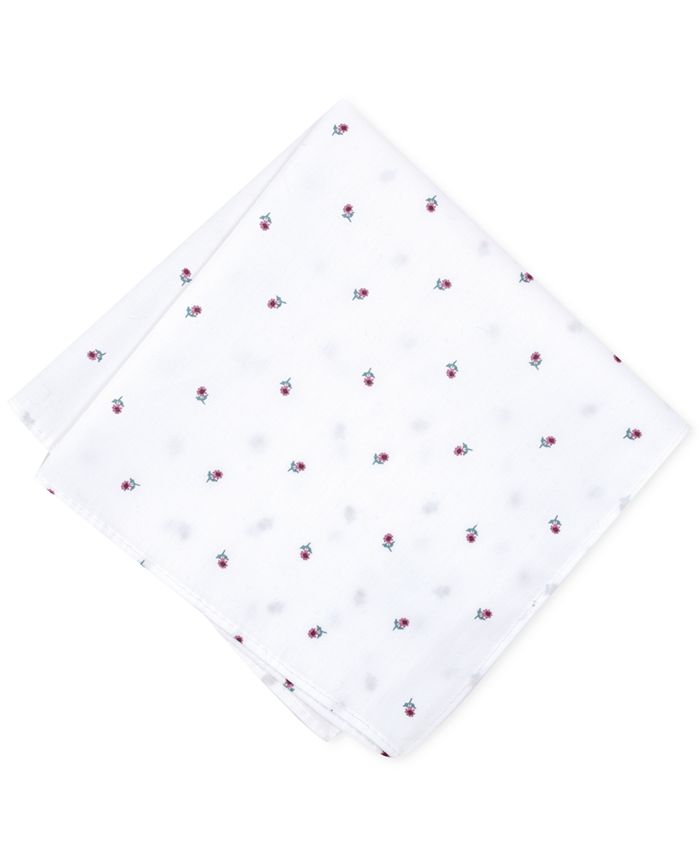 Bar III Men's Open Ground Daisy Print Pocket Square, Created for Macy's