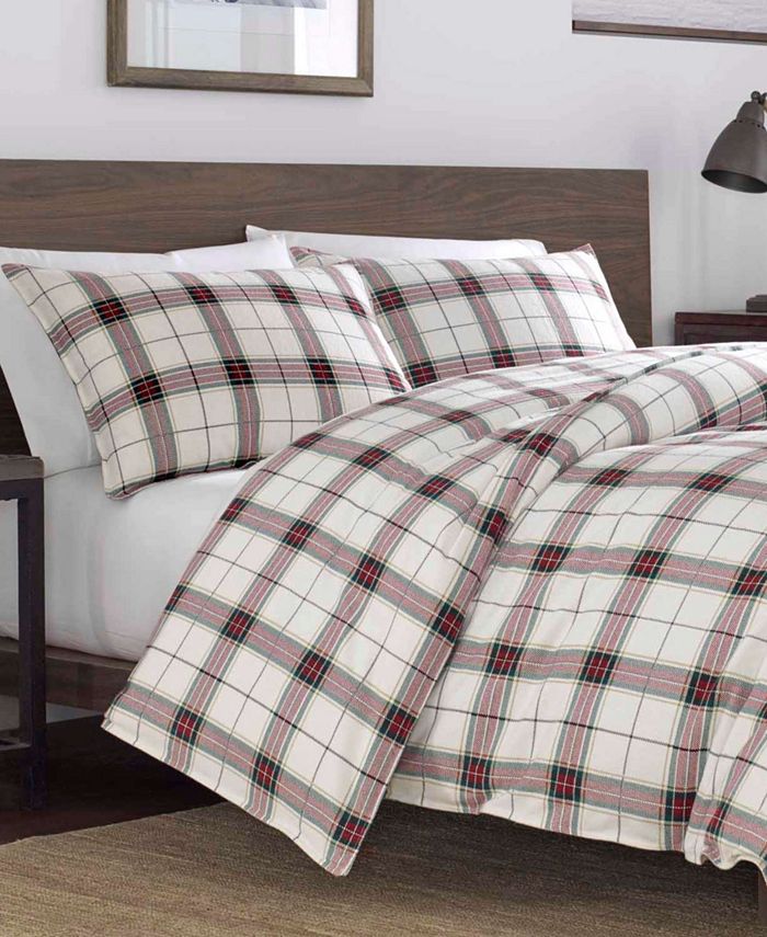Eddie Bauer Riverdale King Plaid Flannel Red Comforter Set Macy's