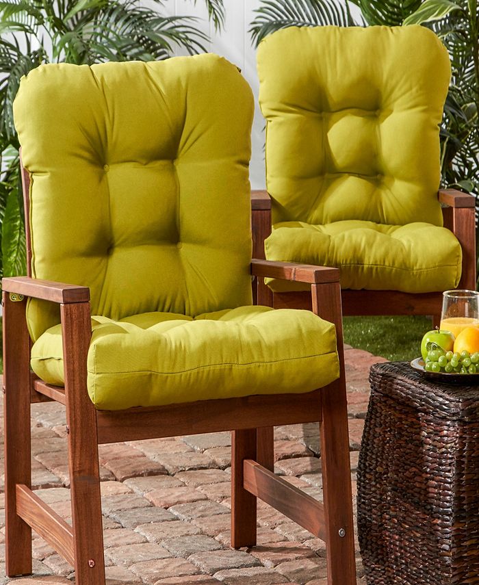 Greendale Home Fashions Set of 2 Outdoor Seat and Back Chair Cushions