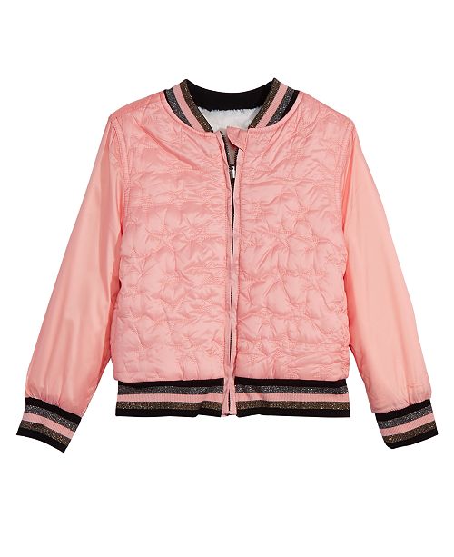 Epic Threads Little Girls Reversible Faux-Fur Bomber Jacket, Created ...