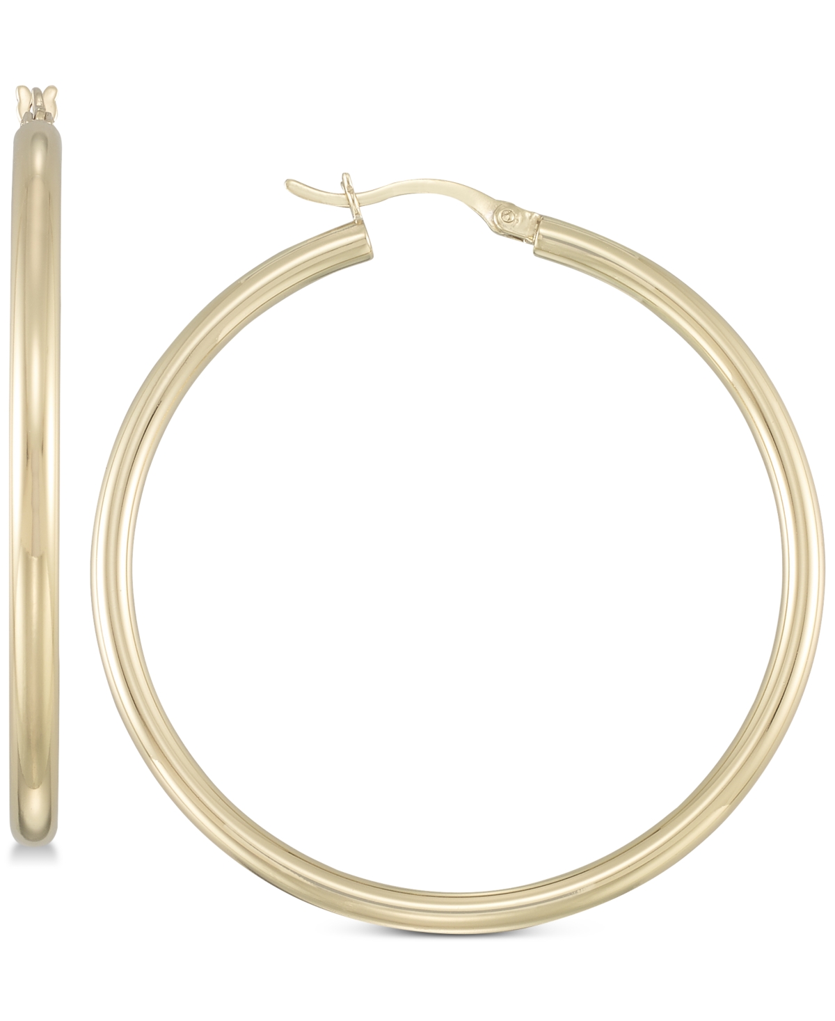 Polished Hoop Earrings in 18k Gold over Sterling Silver - k Gold Over Silver