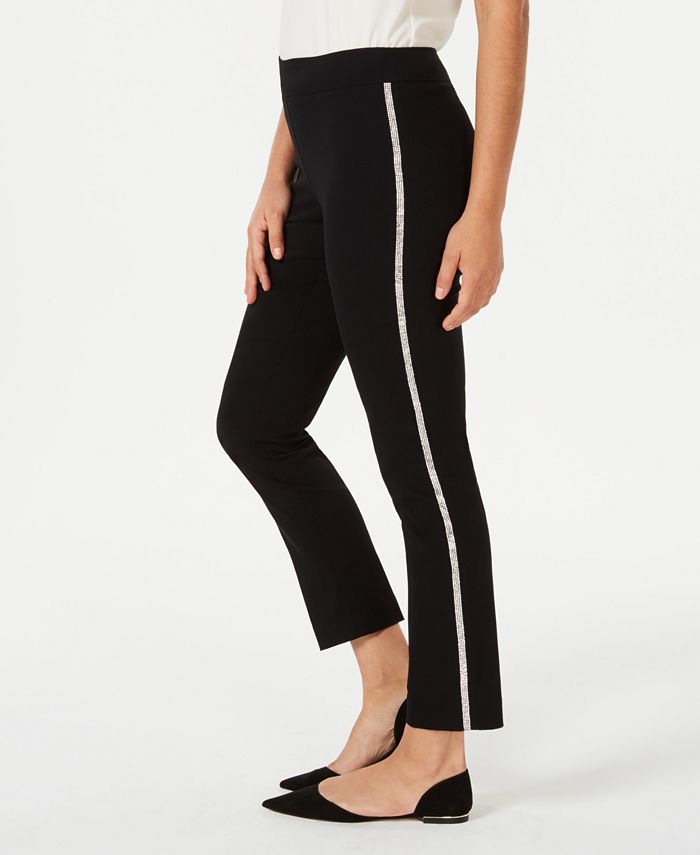 JM Collection Embellished Side Stripe Pant, Created for Macy's - Macy's