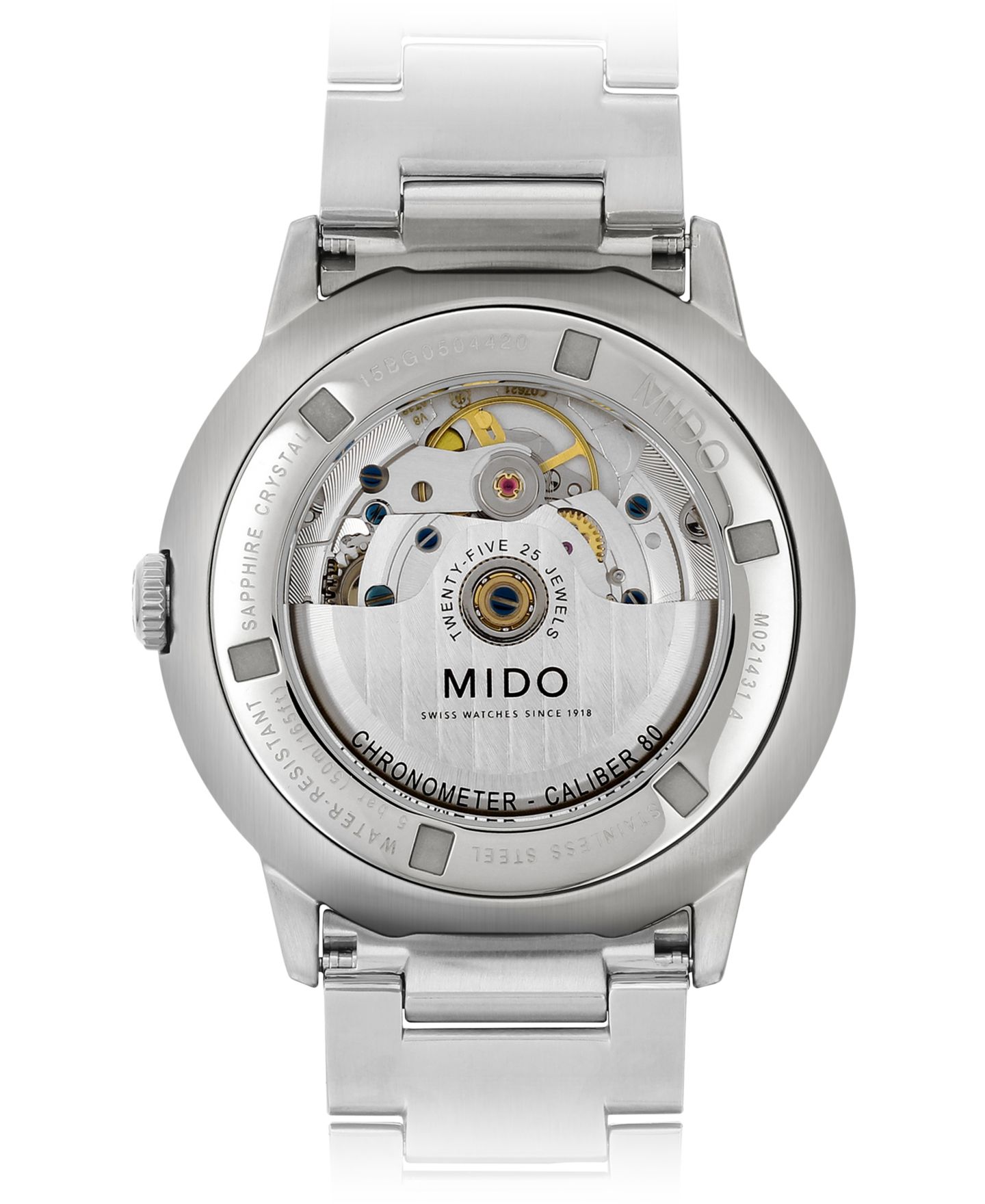 Мужские часы Mido Swiss Automatic Commander II Cosc Stainless Steel Bracelet Watch 40mm — фото 4