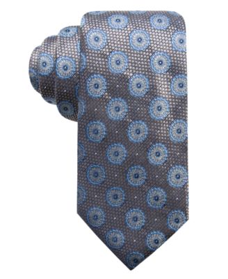 Tasso Elba Mens Medallion Silk Tie Blue One Size main image 1