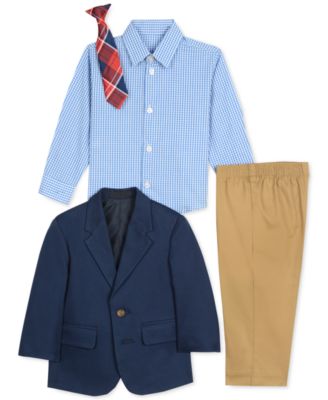 Baby Boys 4-Pc. Jacket, Shirt, Pants & Necktie Set
