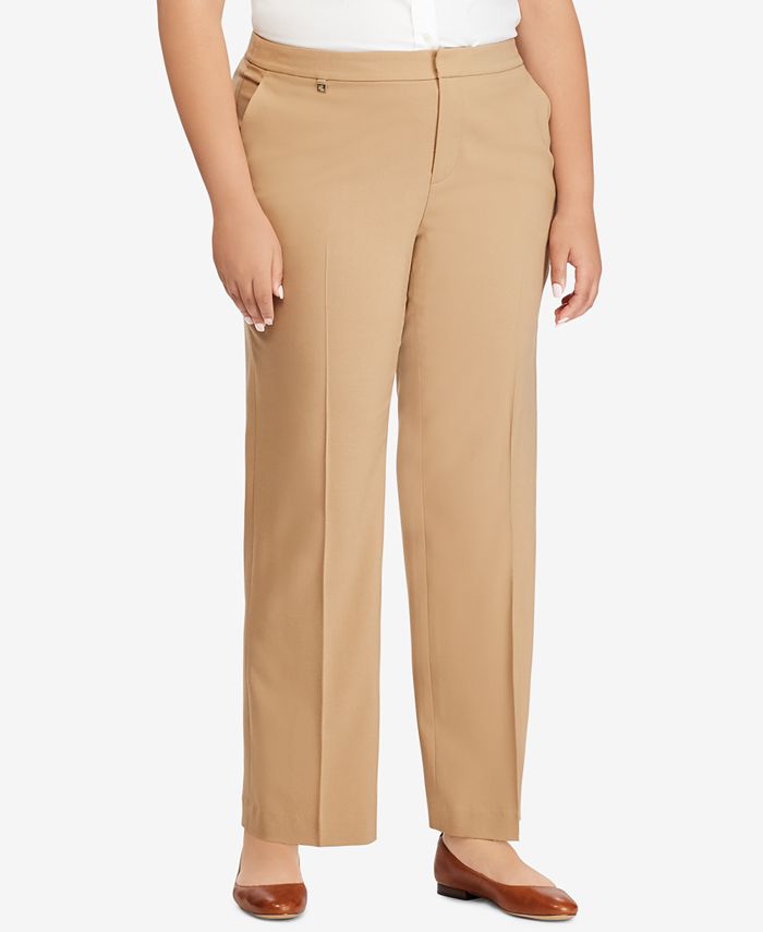 Lauren Ralph Lauren Plus Size Mid-Rise Pants - Macy's