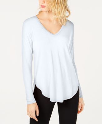 INC International Concepts - V-Neck Curved-Hem T-Shirt