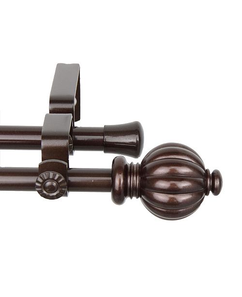 Rod Desyne Pumpkin Double Curtain Rod 5 8 Diameter 48 84