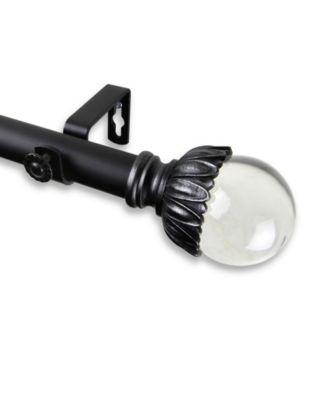 Rod Desyne - Pixie Curtain Rod 1 inch dia 48-84 inch - Black