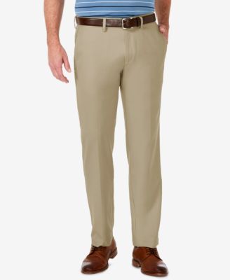 Haggar - Men's Cool 18 PRO Stretch Straight Fit Flat Front Dress Pants