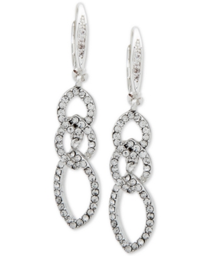 image of Anne Klein Pave Interlocked Link Drop Earrings
