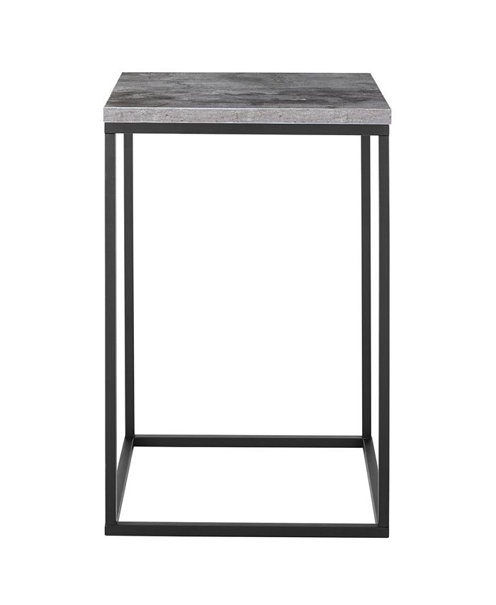 Walker Edison 16 inch Open Box Side Table in Dark Concrete Macy's