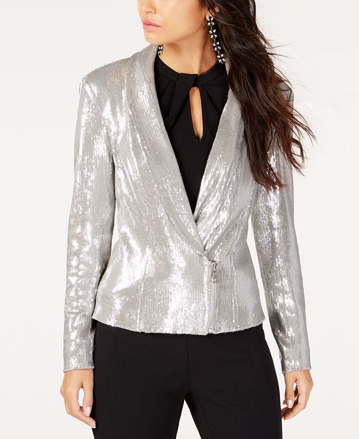 Macy's inc sequin blazer cheap