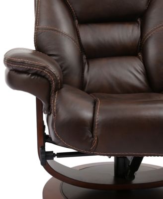 Faringdon Leather Euro Chair &amp; Ottoman
