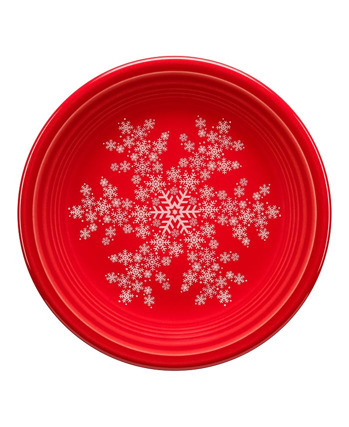 Fiesta Scarlet 7 1/4" Snowflake Salad Plate, Created for Macy’s Macy's
