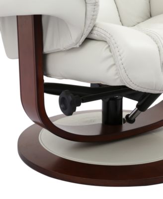 Faringdon Leather Euro Chair & Ottoman