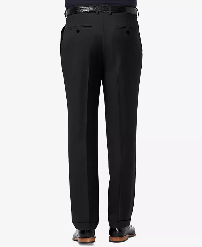 Men's Premium Comfort Stretch Classic-Fit Solid Pleated Dress Pants - thumbnail 2