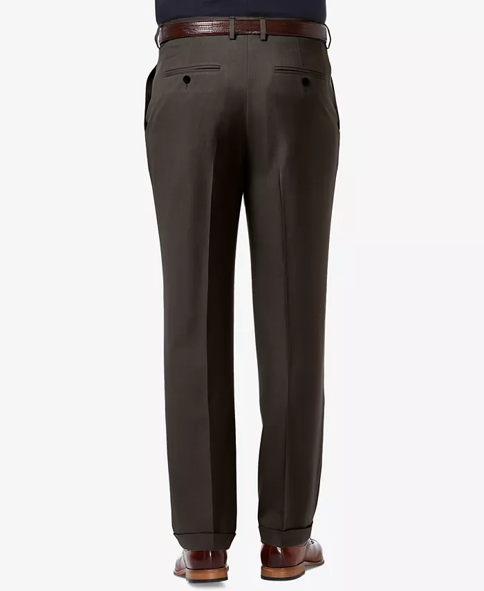 Men's Premium Comfort Stretch Classic-Fit Solid Pleated Dress Pants - thumbnail 10